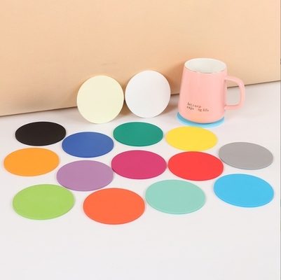 Duurzame plastic ronde zachte PVC-bekercoaster voor drinken met aangepast logo