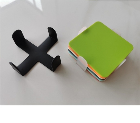 Vierkante kleurrijke siliconen niet-glijdende drinkcoasters Cup Pad Mat voor warme en koude dranken