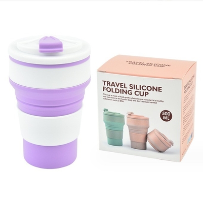 350 ml Volume Food Grade Collapsible Silicone Sports Water Bottle met Custom Logo