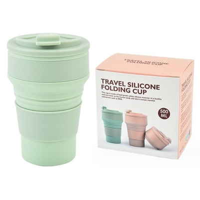 350 ml Volume Food Grade Collapsible Silicone Sports Water Bottle met Custom Logo
