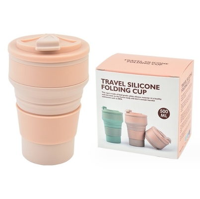 350 ml Volume Food Grade Collapsible Silicone Sports Water Bottle met Custom Logo