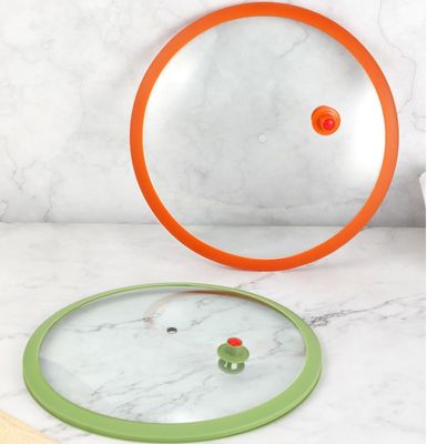 Multifunctioneel huis Silicone glazen deksel Duurzaam hittebestendige visuele anti-overstroming potdeksel