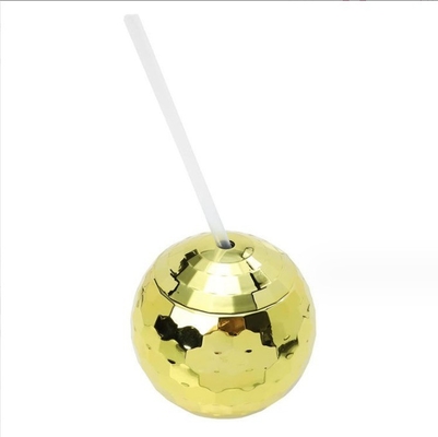 600 ml unieke Disco Ball Cups Elektroplated Flash Spherical Double Wall Plastic Cups