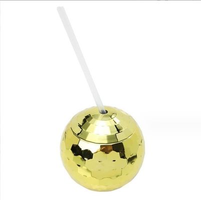 Amerikaanse stijl 600 ml unieke disco balbekers elektroplaat Flash bolvormige dubbele wand plastic bekers