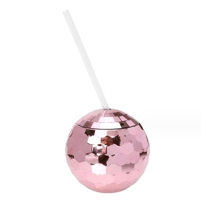 600 ml unieke Disco Ball Cups Elektroplated Flash Spherical Double Wall Plastic Cups