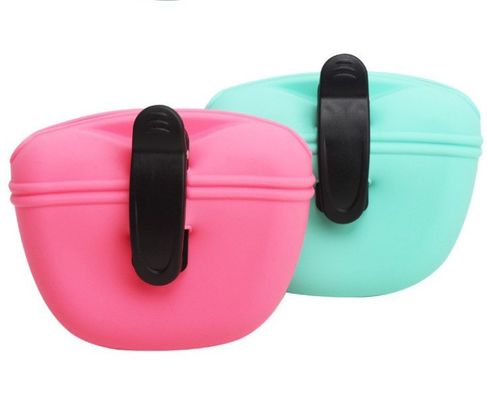 Snijdservice Silikonen draagbare hondenslakzak met magnetische sluiting en taille-clipzak