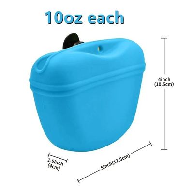 Snijdservice Silikonen draagbare hondenslakzak met magnetische sluiting en taille-clipzak