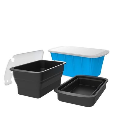 Duurzame opvouwbare ijsblokbak extra grote herbruikbare siliconen ijsblokvorm