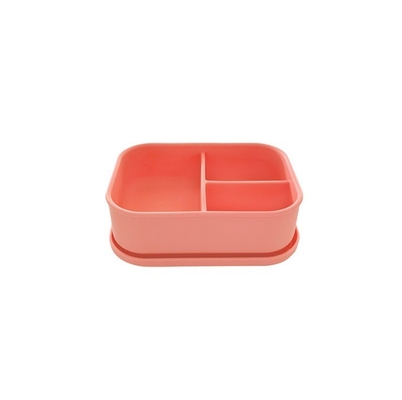 Voedselcontainer en keukenopslag 3 compartimenten Silicone Bento lunchbox voor kinderen