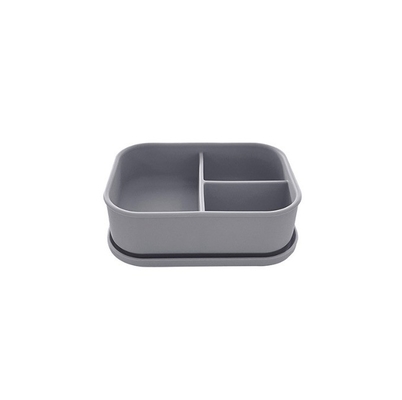 Voedselcontainer en keukenopslag 3 compartimenten Silicone Bento lunchbox voor kinderen