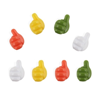 Stylish injectie plastic PVC duim op de muur haak voor kabel clip en sleutel opslag
