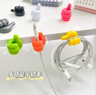 Stylish injectie plastic PVC duim op de muur haak voor kabel clip en sleutel opslag
