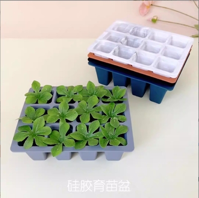 Herbruikbare siliconen-plastic kinderbak voor milieuvriendelijke bloempot ontkieming