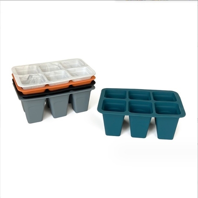 6cells Silicone Plastic Kinderbak Vierkante bloempotten Planters voor tuinbewerking