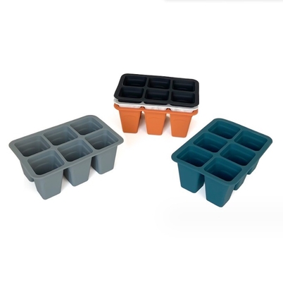 6cells Silicone Plastic Kinderbak Vierkante bloempotten Planters voor tuinbewerking