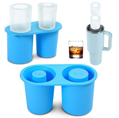 Exclusief octrooi Herbruikbare siliconen ijs holle cilinderschaal vorm voor Stanli bierbeker