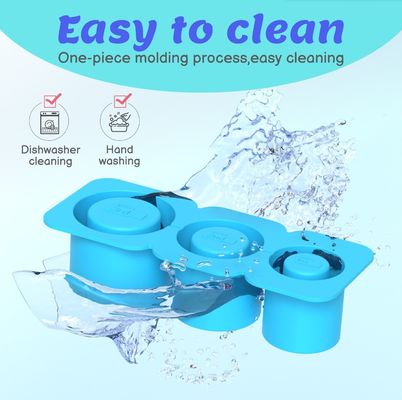 Silicone Stanley Ice Cube Tray met deksel 3 holle cilinders ijsvormen voor 30-40oz kopjes