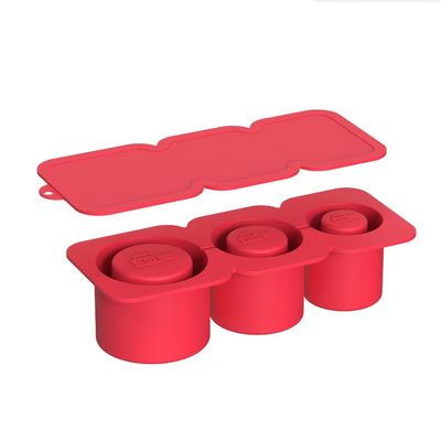 Silicone Stanley Ice Cube Tray met deksel 3 holle cilinders ijsvormen voor 30-40oz kopjes