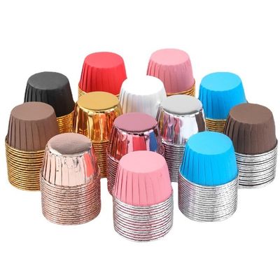 Hoogtemperatuurbestendige rollende mond muffin cup cake bakvormen meerkleurig