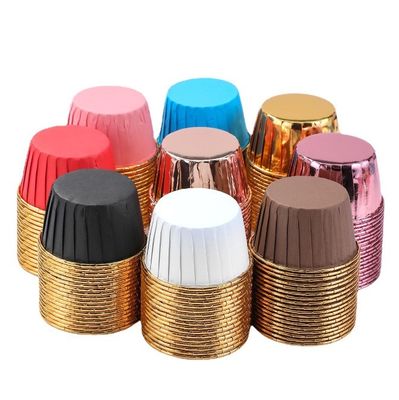 Hoogtemperatuurbestendige rollende mond muffin cup cake bakvormen meerkleurig